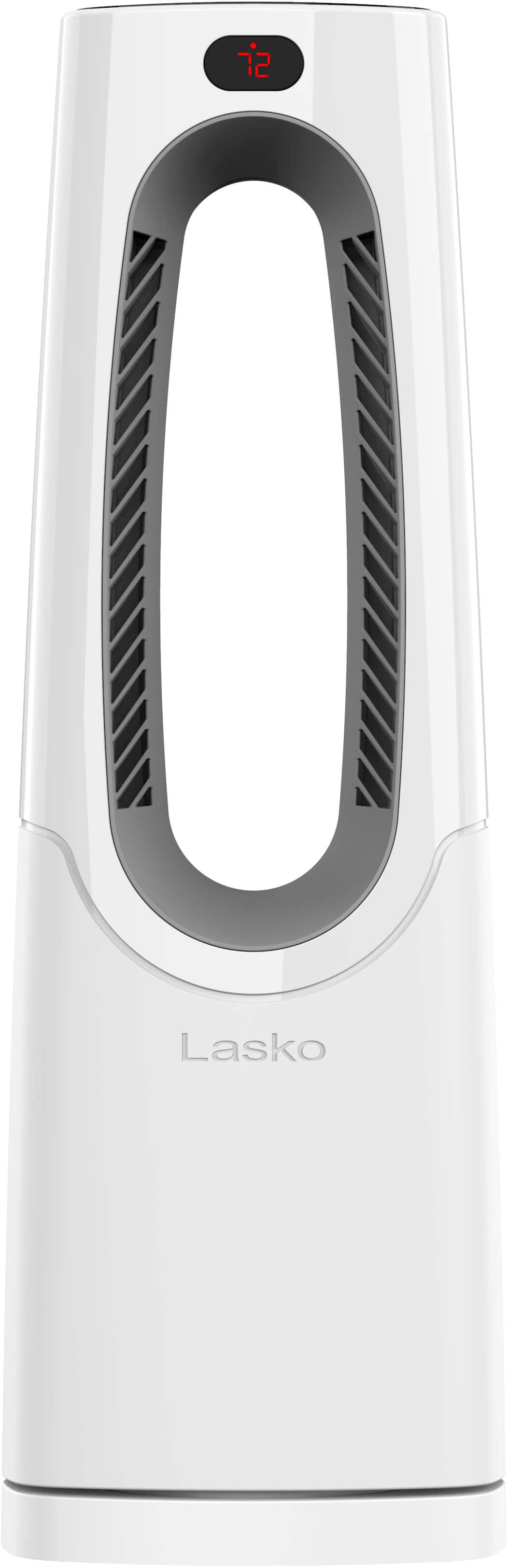 Lasko - 1500-Watt Bladeless Ceramic Tower Space Heater with Timer and Remote Control - White