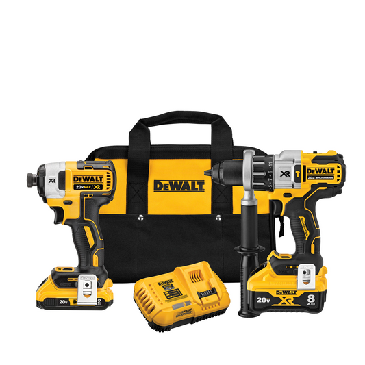 DEWALT XR POWER DETECT 2-Tool 20-Volt Max Brushless Power Tool Combo Kit with Soft Case (2-Batteries and charger Included) DCK299D1W1