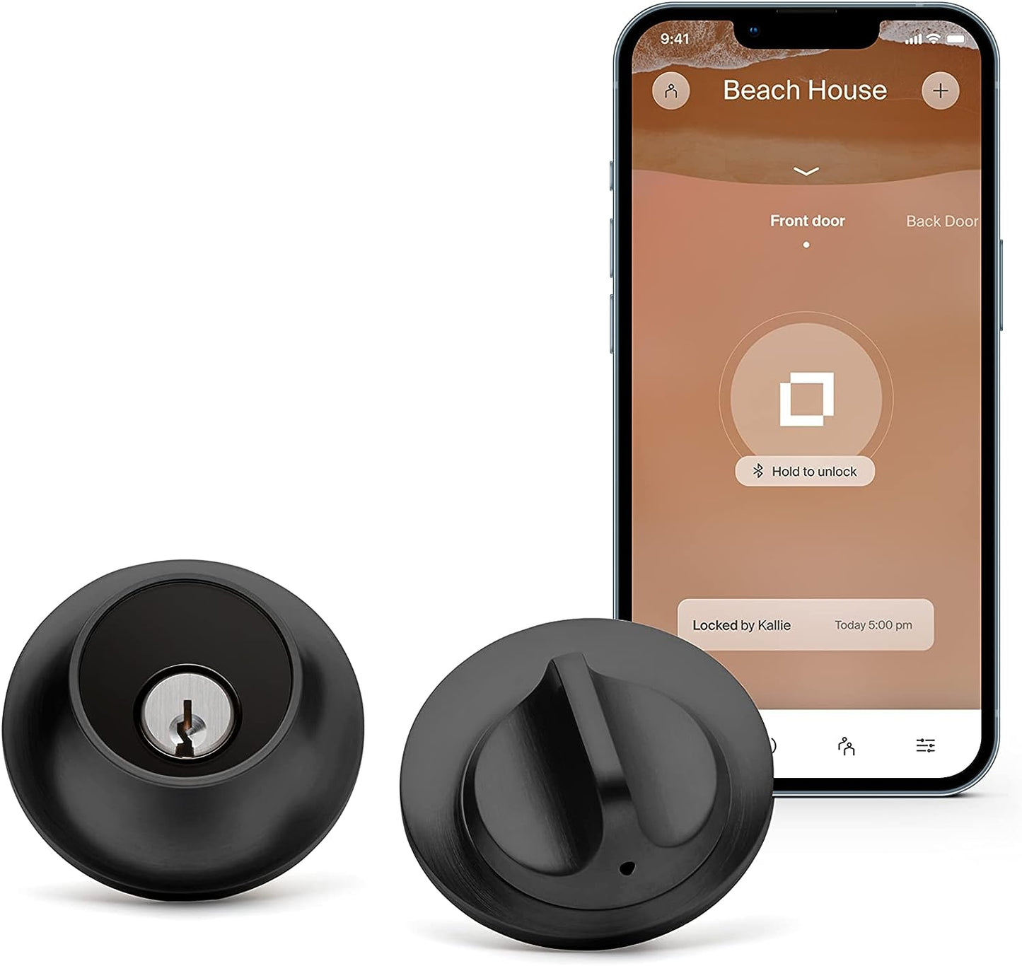 Level Lock Touch Edition Smart Lock Matte Black Smart Lock Electronic Deadbolt Bluetooth C-L14U