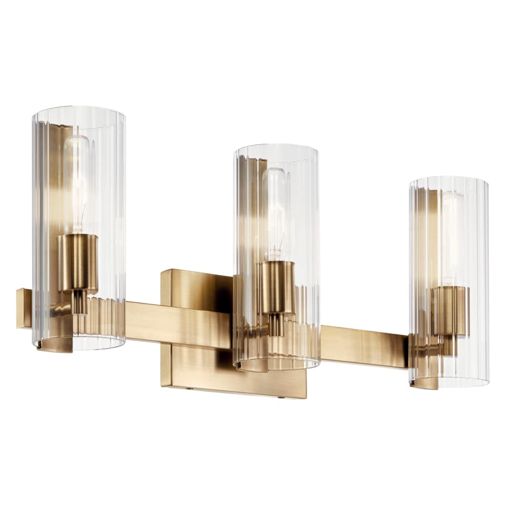 Kichler Jemsa 22.75-in 3 -Light Brass Modern/contemporary Vanity light 5696826