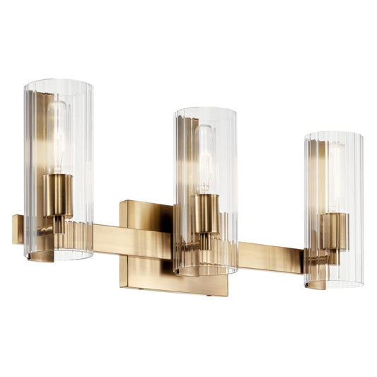 Kichler Jemsa 22.75-in 3 -Light Brass Modern/contemporary Vanity light 5696826