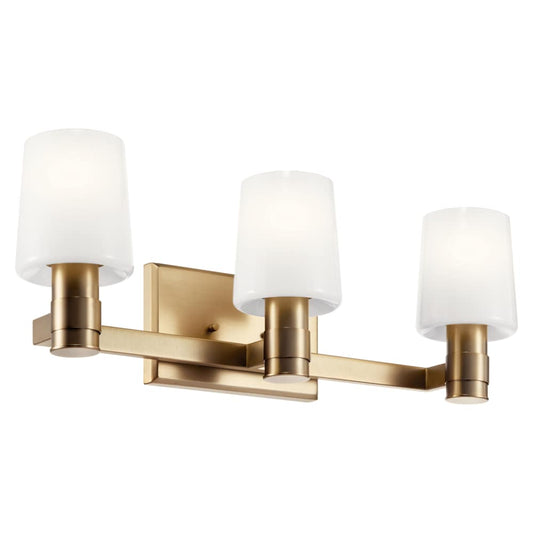 Kichler Adani 24-in 3 -Light Brass Modern/contemporary Vanity light 5696789