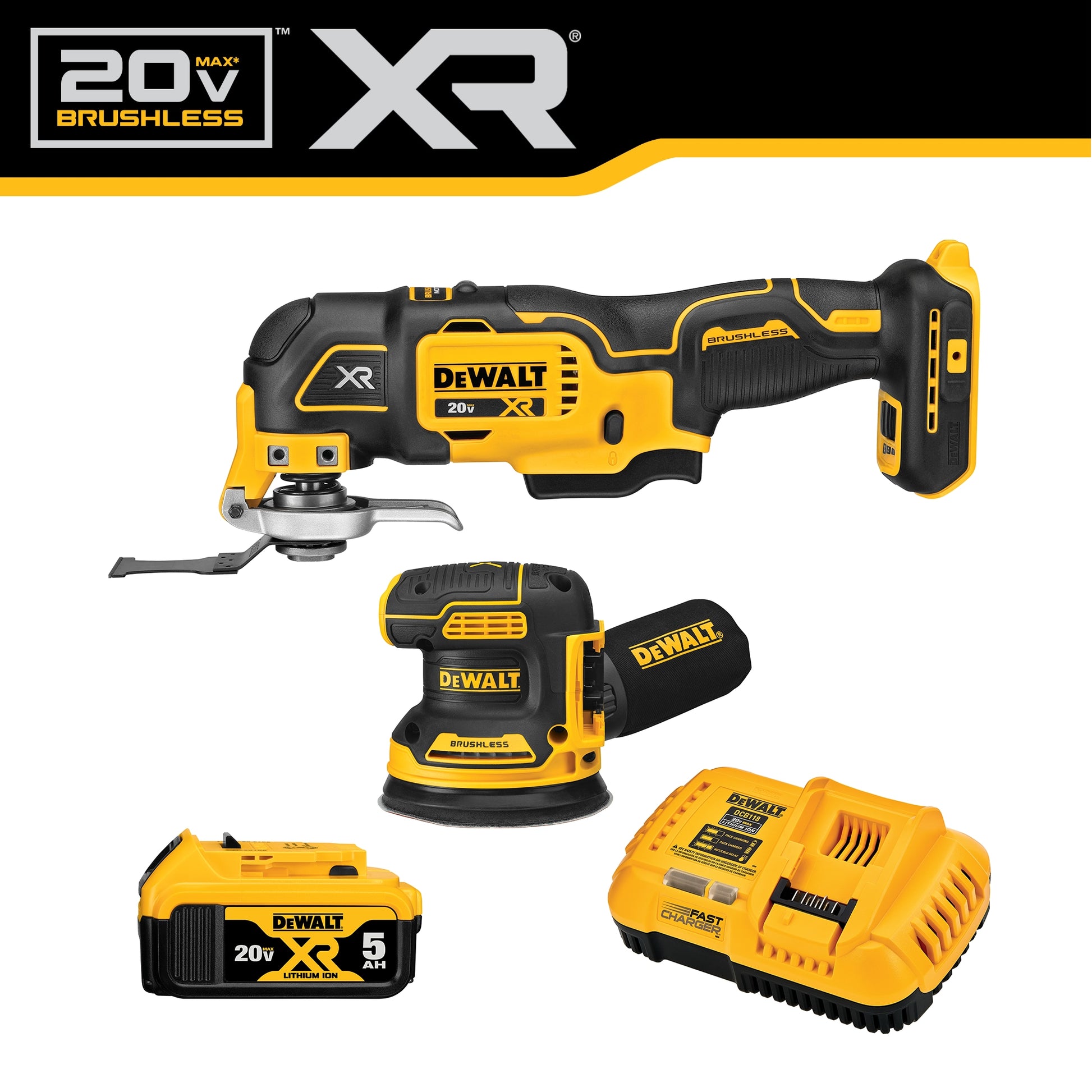 DEWALT XR 2-Tool 20-Volt Max Brushless Power Tool Combo Kit (1-Battery and charger Included) DCK202P1