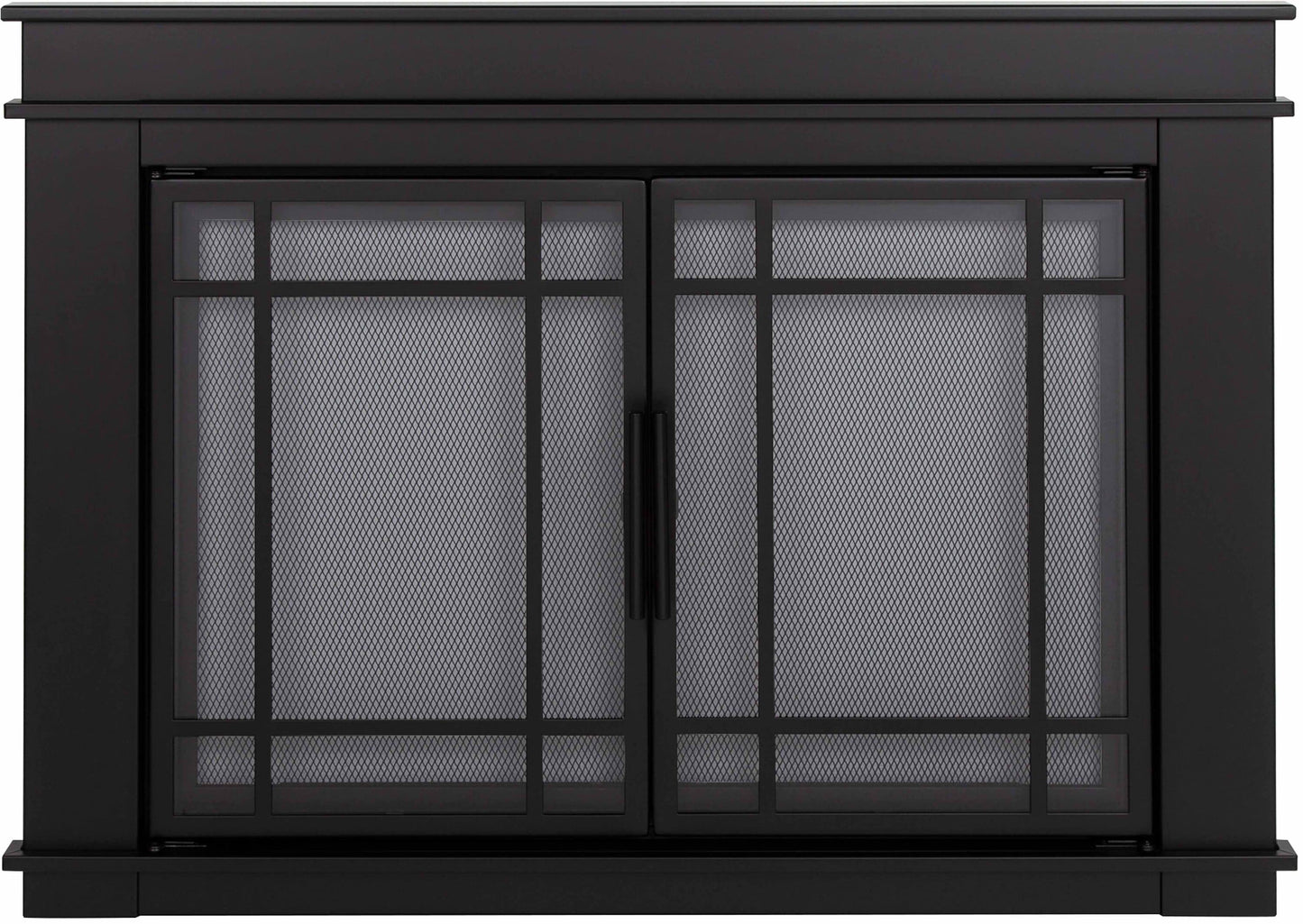 Pleasant Hearth Filmore Midnight Black Large Cabinet-style Fireplace Doors with Smoke Tempered Glass FL-5802