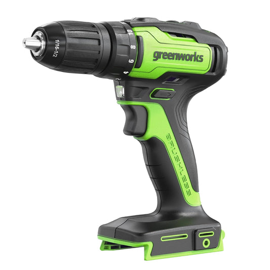 Greenworks 1/2-in 24-volt Variable Speed Brushless Cordless Hammer Drill(Bare Tool) 3708002