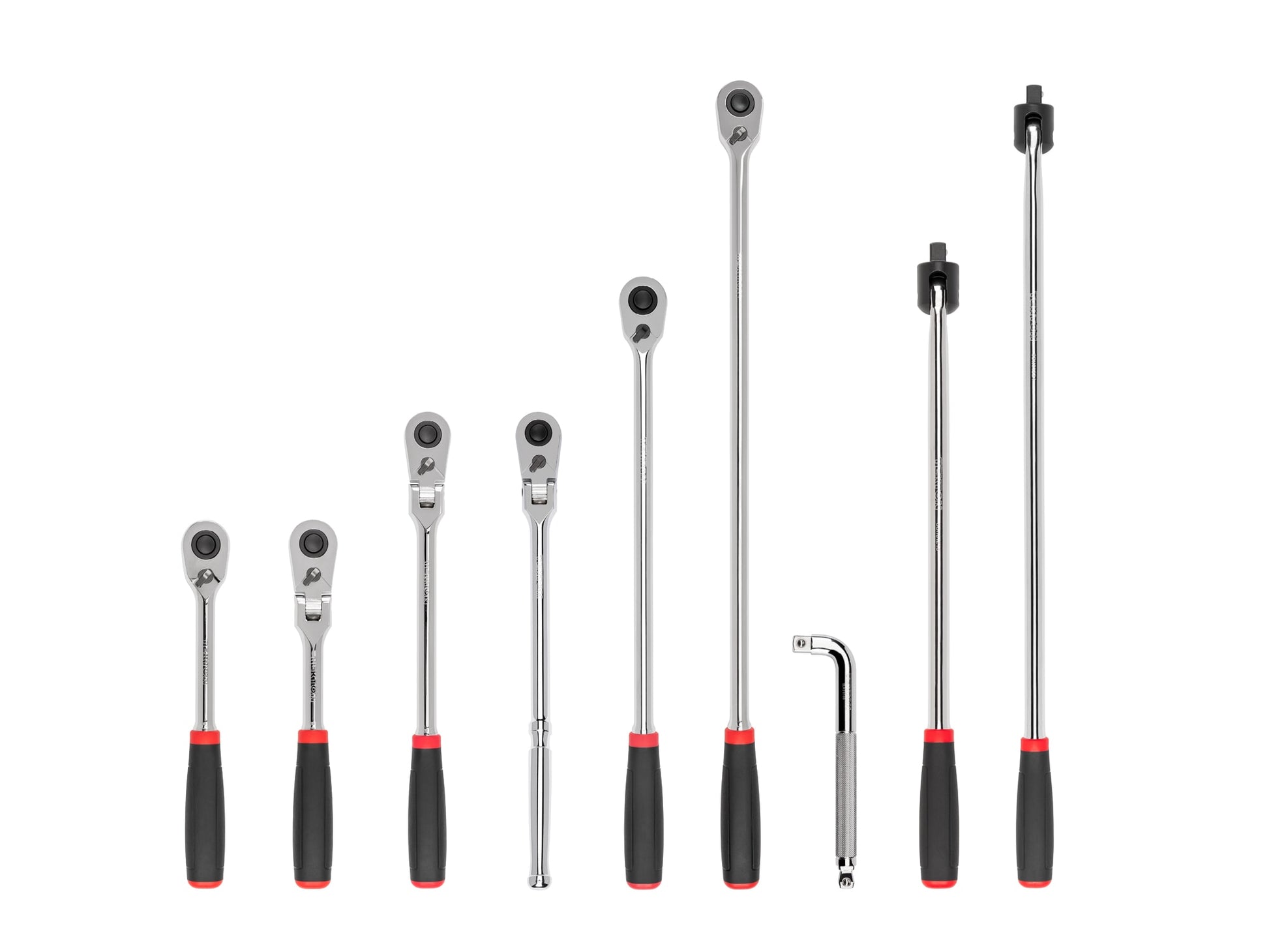 TEKTON 1/2 Inch Drive Quick-Release Comfort Grip Ratchet, L-Handle, and Breaker Bar Set (9-Piece) SDR99202
