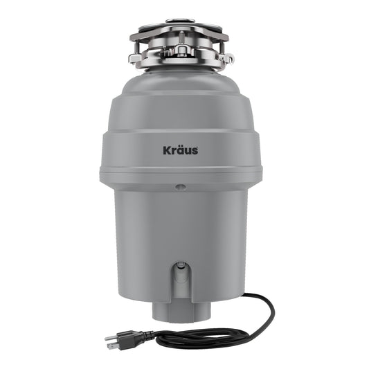 Kraus Kore Continuous Feed 3/4-HP Septic Safe Corded Garbage Disposal with Noise Insulation KWD210-75MGR