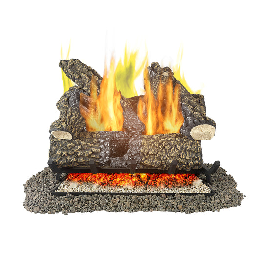 Pleasant Hearth 24-in 55000-BTU Liquid Propane Dual Vented Gas Fireplace Logs VL3-AA24D