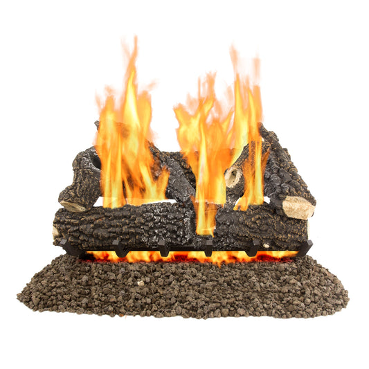 Pleasant Hearth 30-in 65000-BTU Natural Gas Dual-Burner Vented Gas Fireplace Logs VL-AA30D