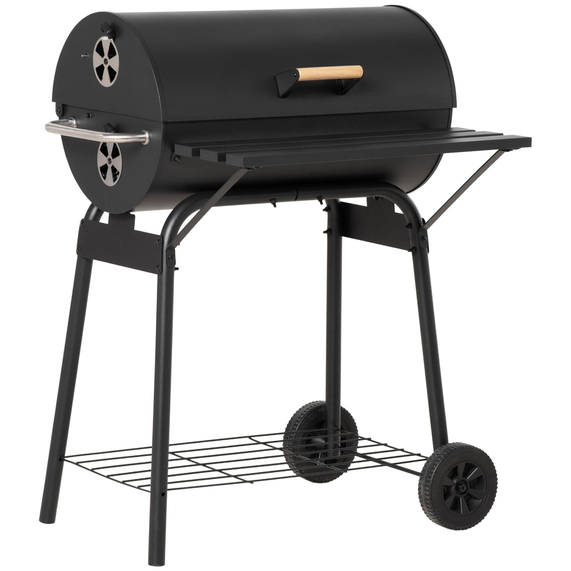 Maocao Hoom 30" Portable Barrel Charcoal BBQ Grill 12.75-in W Black Charcoal Grill
