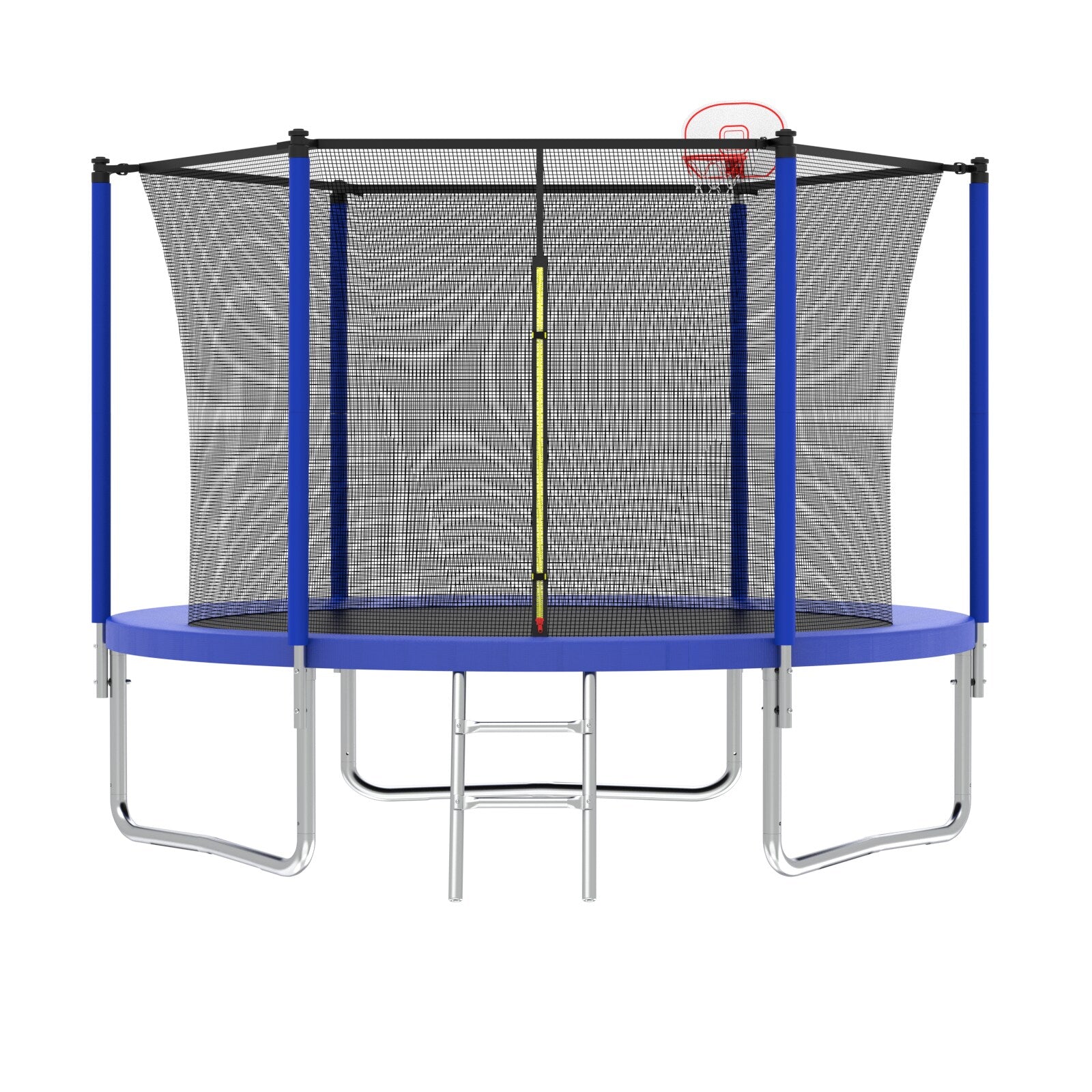 Kahomvis Trampoline 10-ft Round Backyard in Blue
