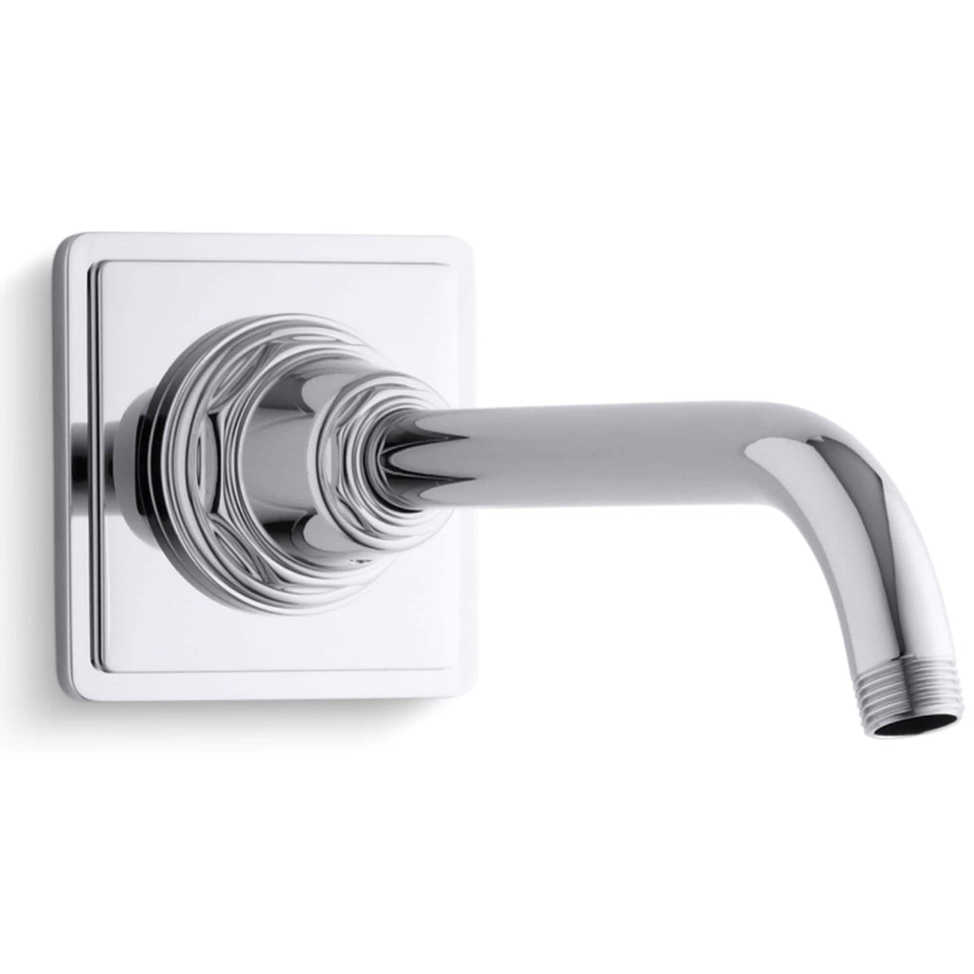KOHLER Pinstripe Polished Chrome 10.625-in Universal Shower Shower arm and flange