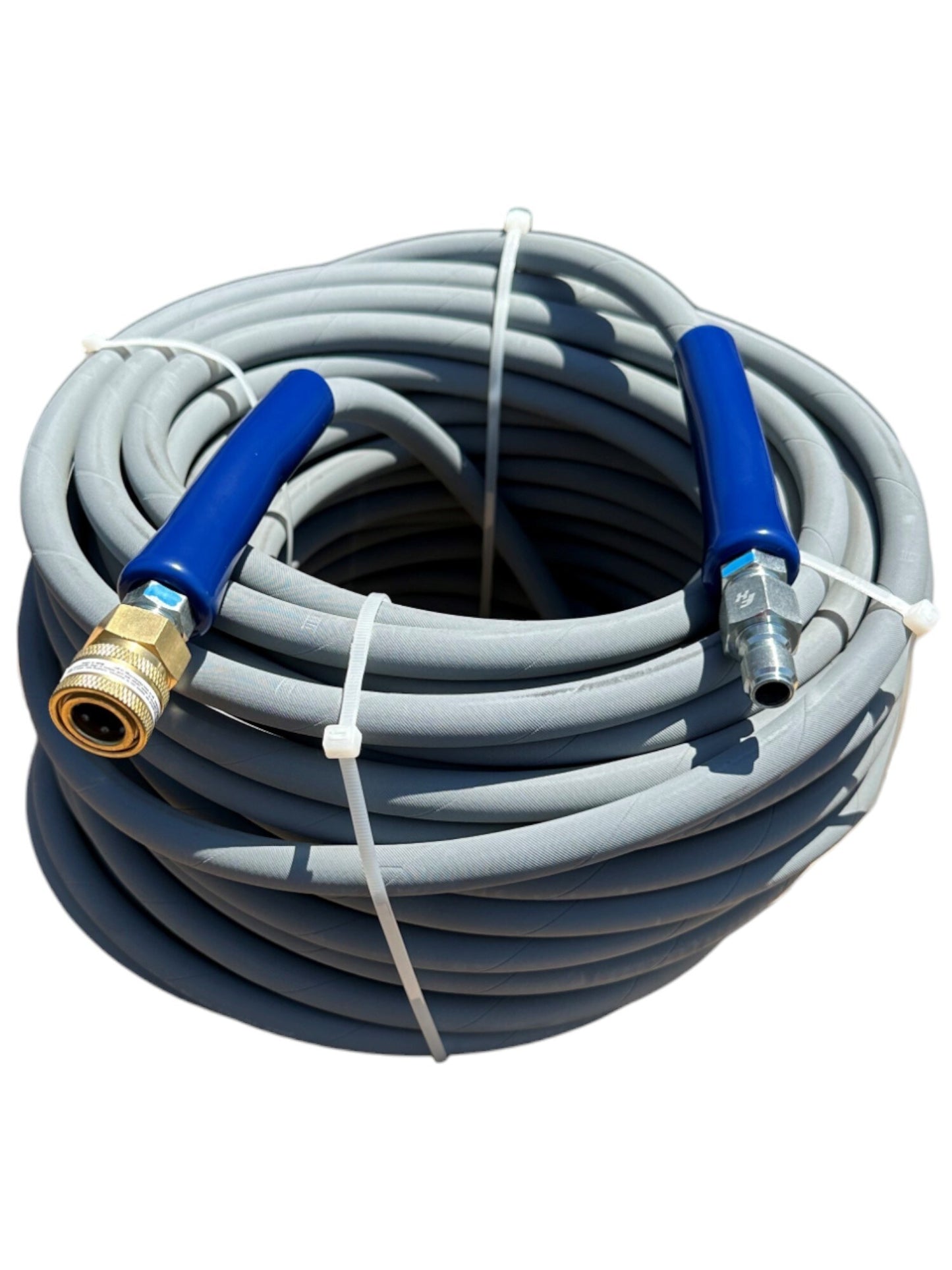 Pressure-Pro Commercial Grade Hoses- Gray 3/8-in x 150-ft , up to 4200-PSI Pressure Washer Hose
