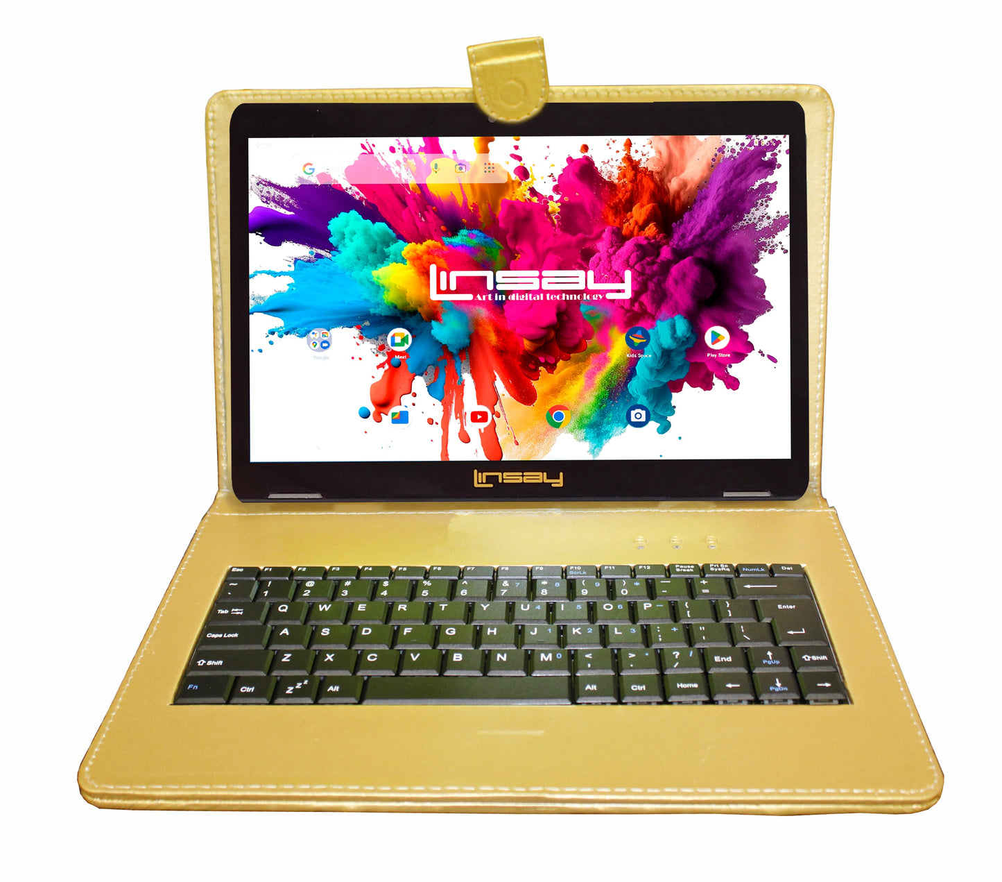 LINSAY 10.1-in 128 Android 13 Bluetooth, Wi-fi Tablet with Case Included F10XHDBDG
