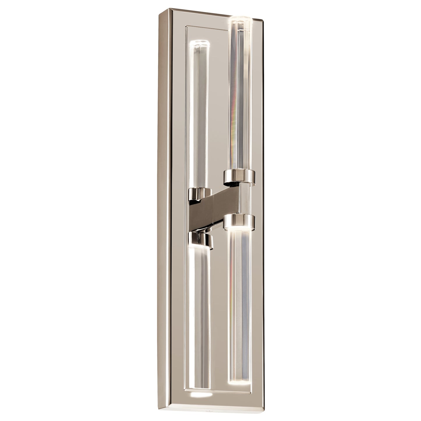 Kichler Sycara 5-in W 2 -Light Polished Nickel Integrated LED Wall Sconce