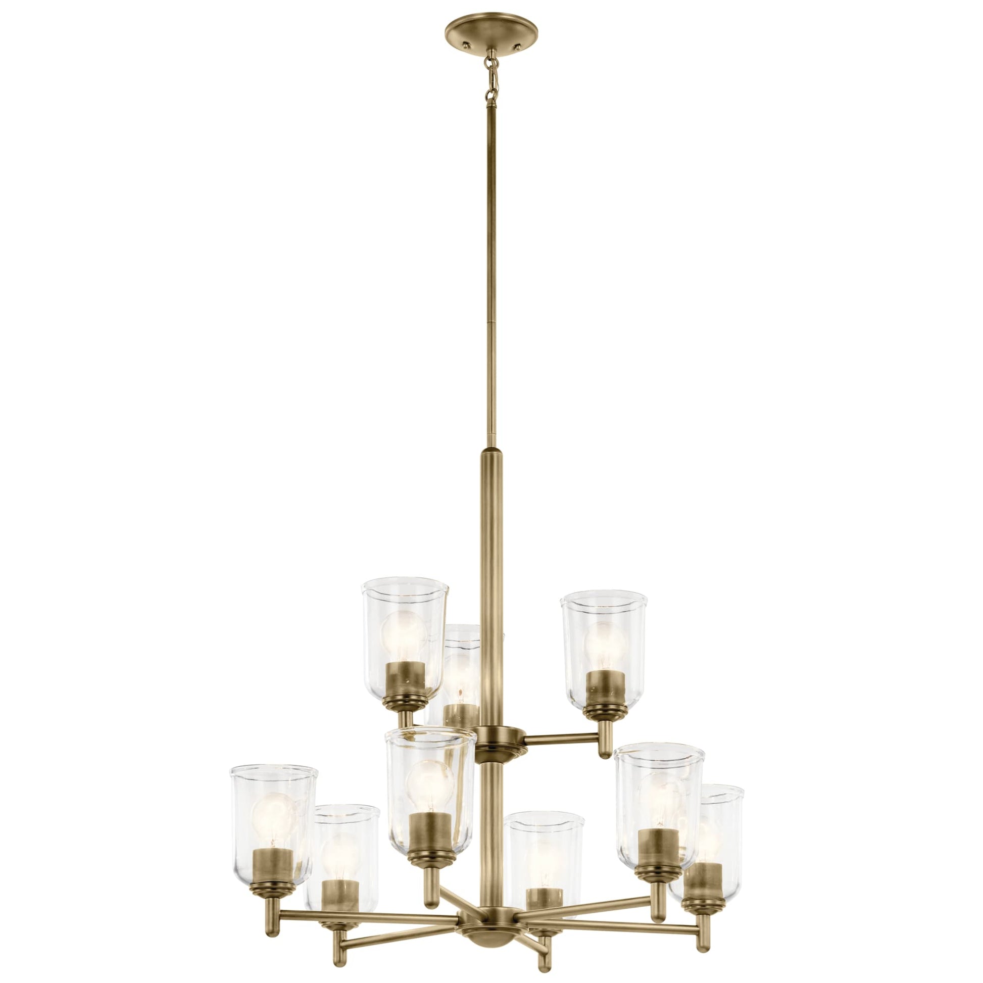 Kichler Shailene 9 -Light Gold Traditional For Use in Bedrooms, Dining Rooms, Foyers, Kitchens, Living Rooms Chandelier 6297521