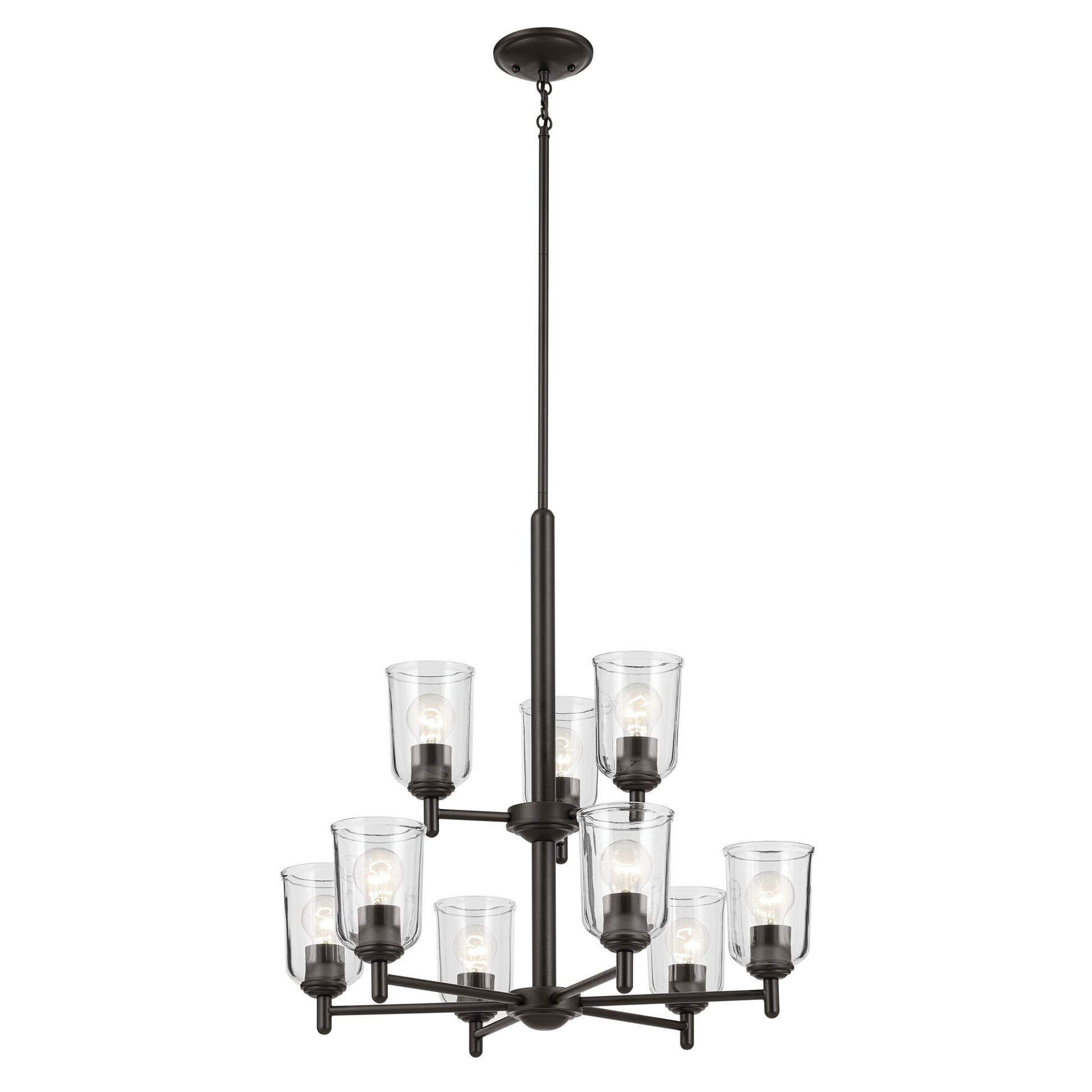 Kichler Shailene 9 -Light Bronze Traditional For Use in Bedrooms, Dining Rooms, Foyers, Kitchens, Living Rooms Chandelier 6297512