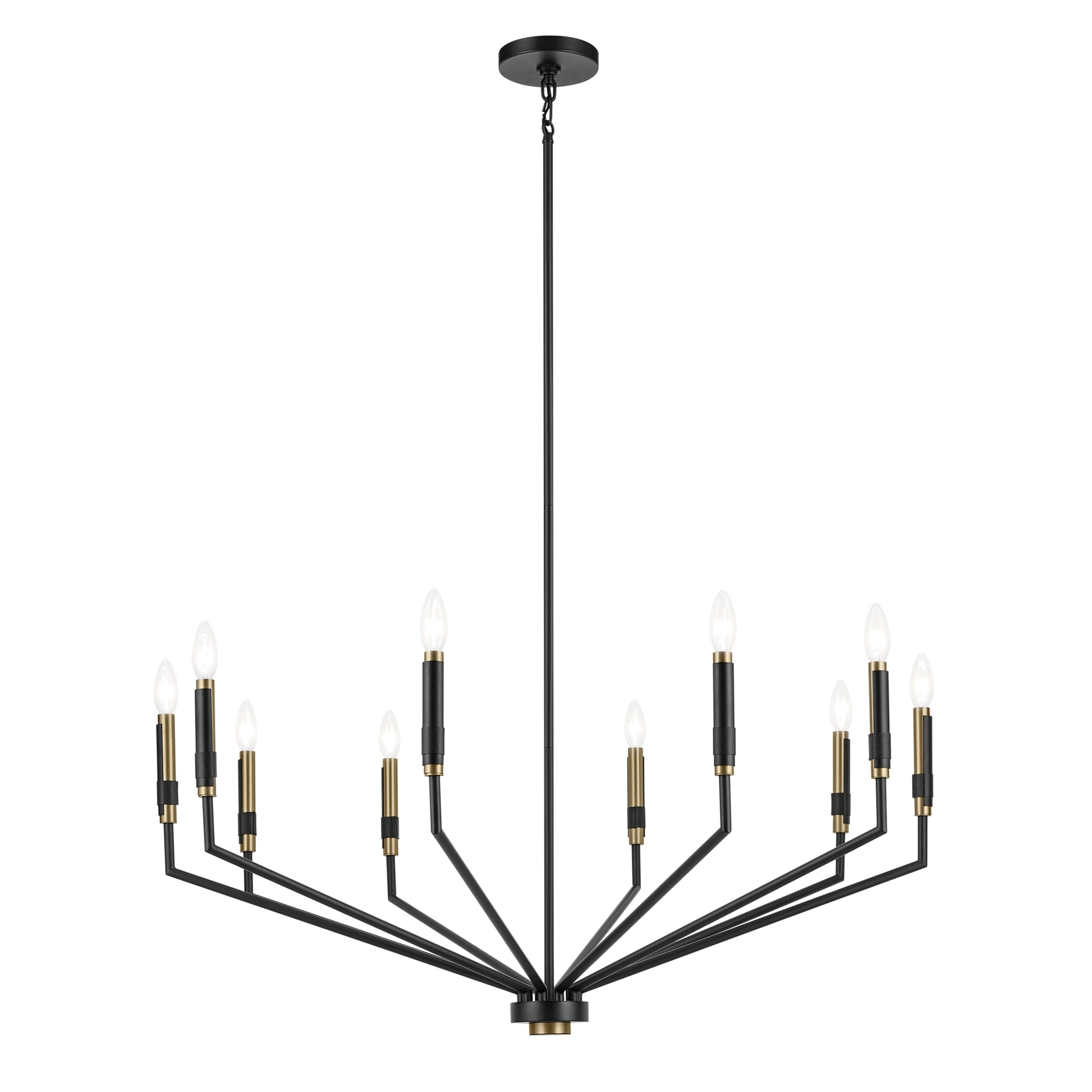 Kichler Armand 10 -Light Black Modern/contemporary Bare bulb For Use in Bedrooms, Dining Rooms, Foyers, Kitchens, Living Rooms Chandelier 6297606