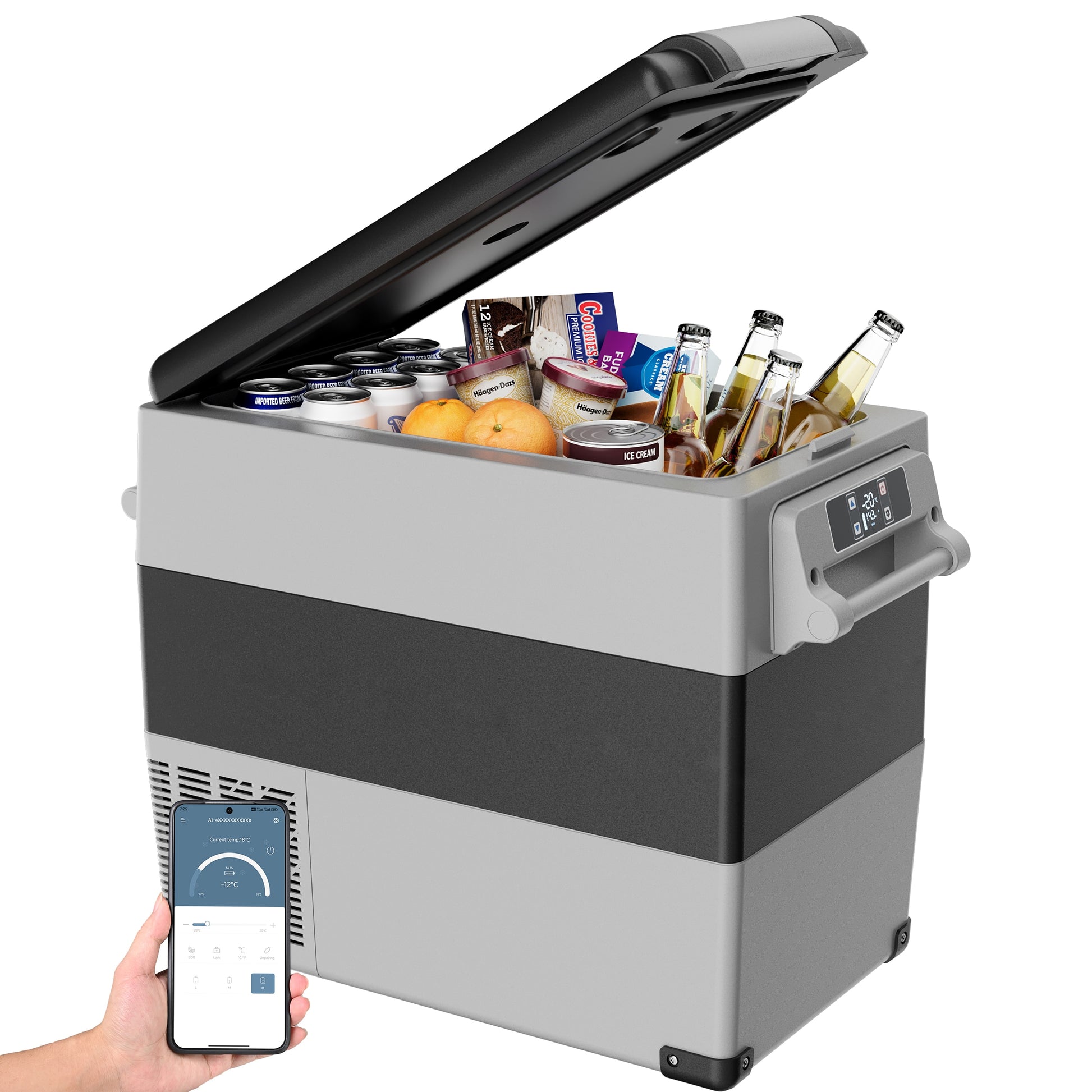 SIMZLIFE 1.97-cu ft Garage Ready Frost-free Chest Freezer ( Gray )