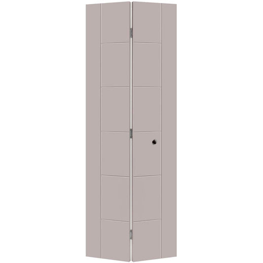 Masonite Berkley 30-in x 80-in Driftwood Flush Smooth Hollow core Prefinished Molded composite Closet Bifold Door ( Hardware Included )