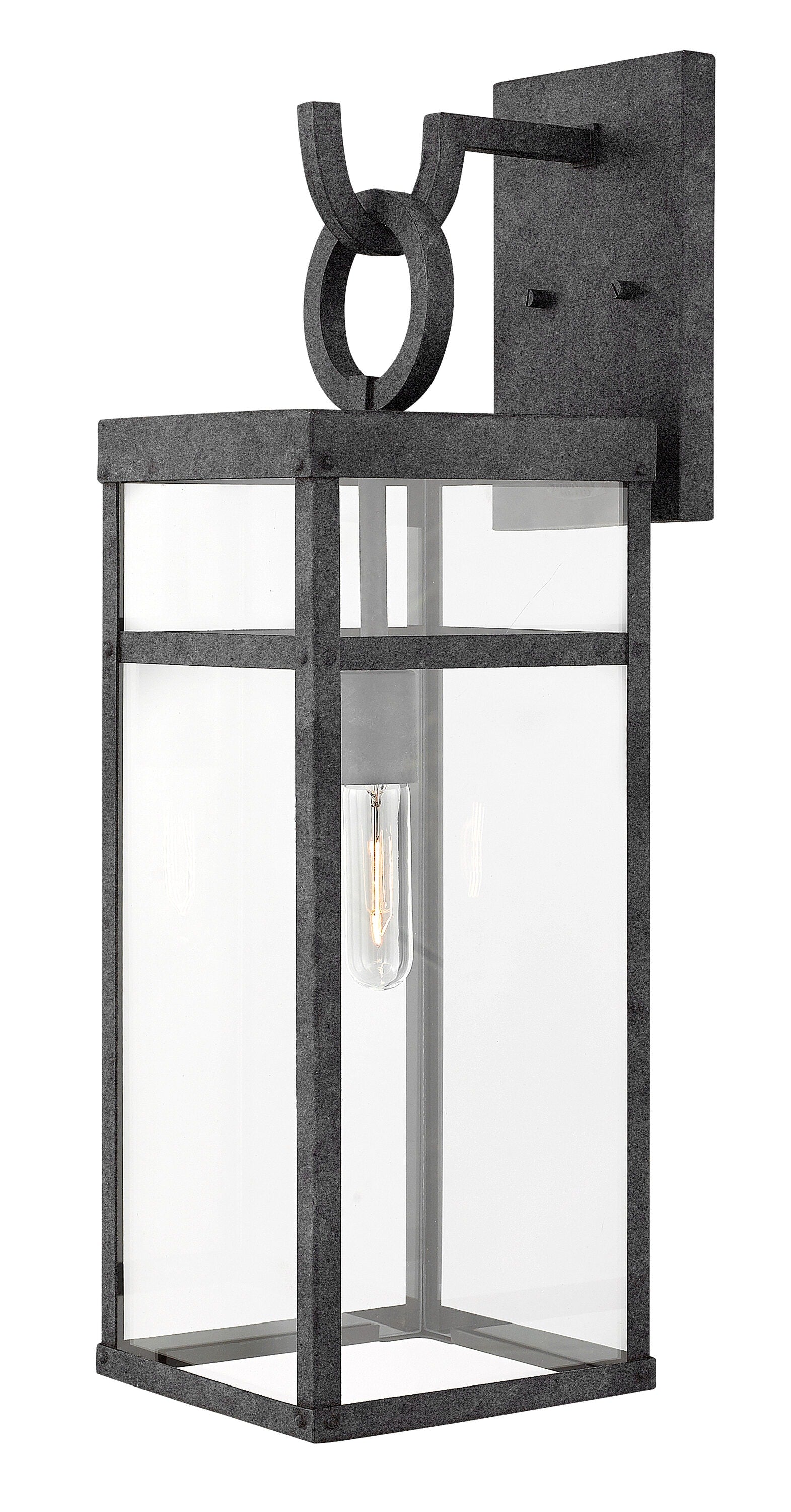 Hinkley Porter 1 -Light 25-in H Satin Black Hardwired Outdoor Wall Light 6588963