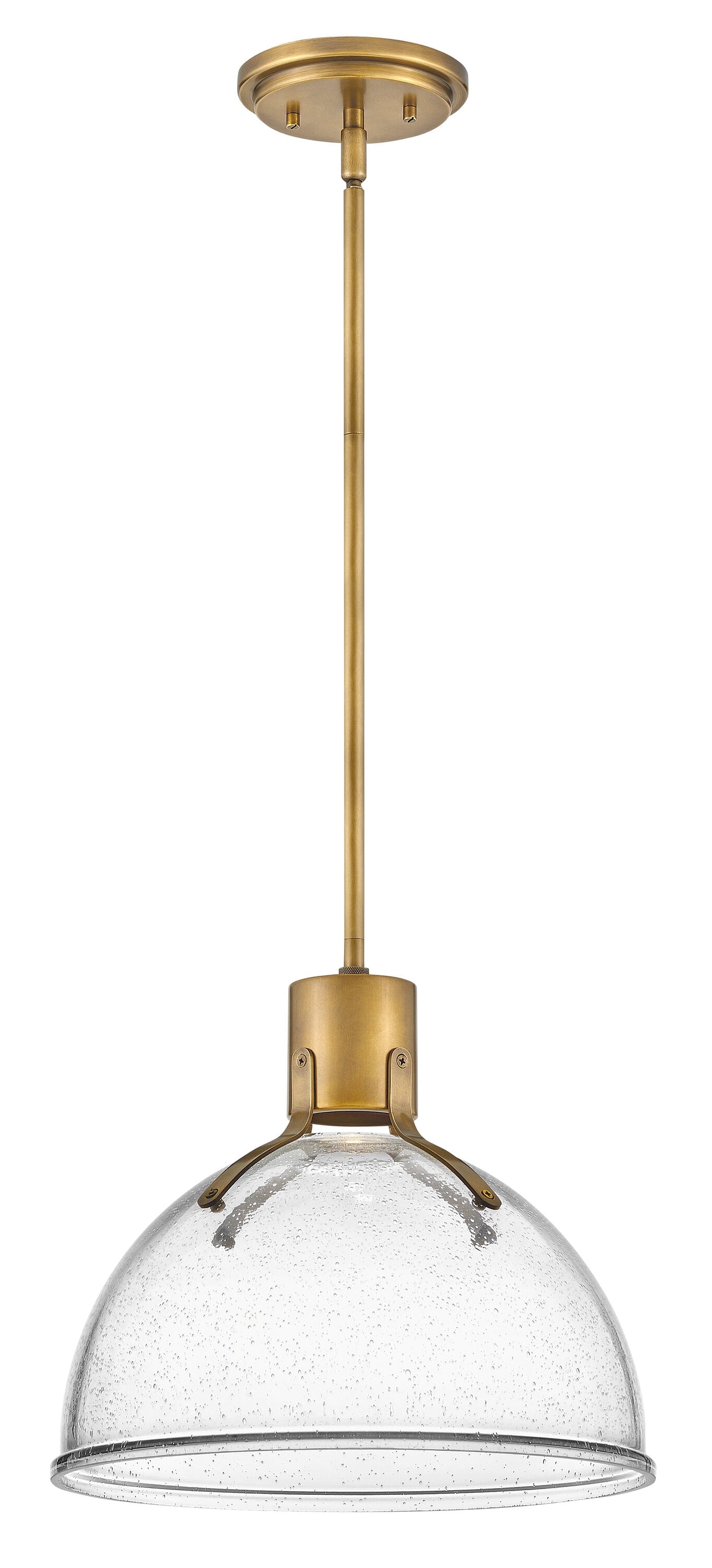 Hinkley Argo Heritage Brass Modern/contemporary Seeded glass Dome Medium Hanging Pendant light 6588887