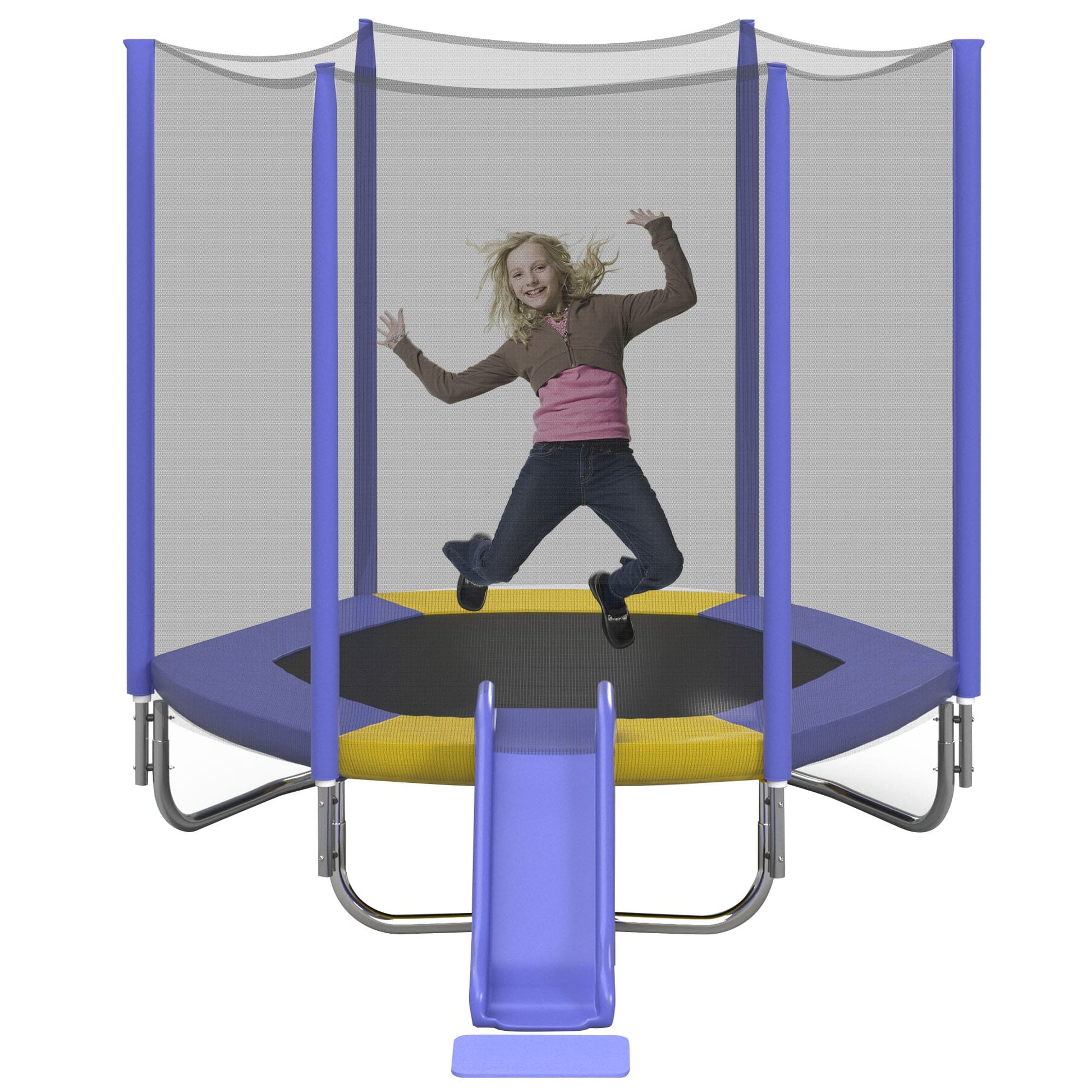 Lycvki Trampolines 7-ft Round Kids in Purple