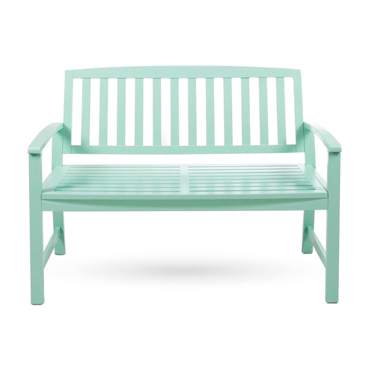 AHIOU HOME Fresno 48.82-in W x 35.83-in H Mint Acacia Garden Bench