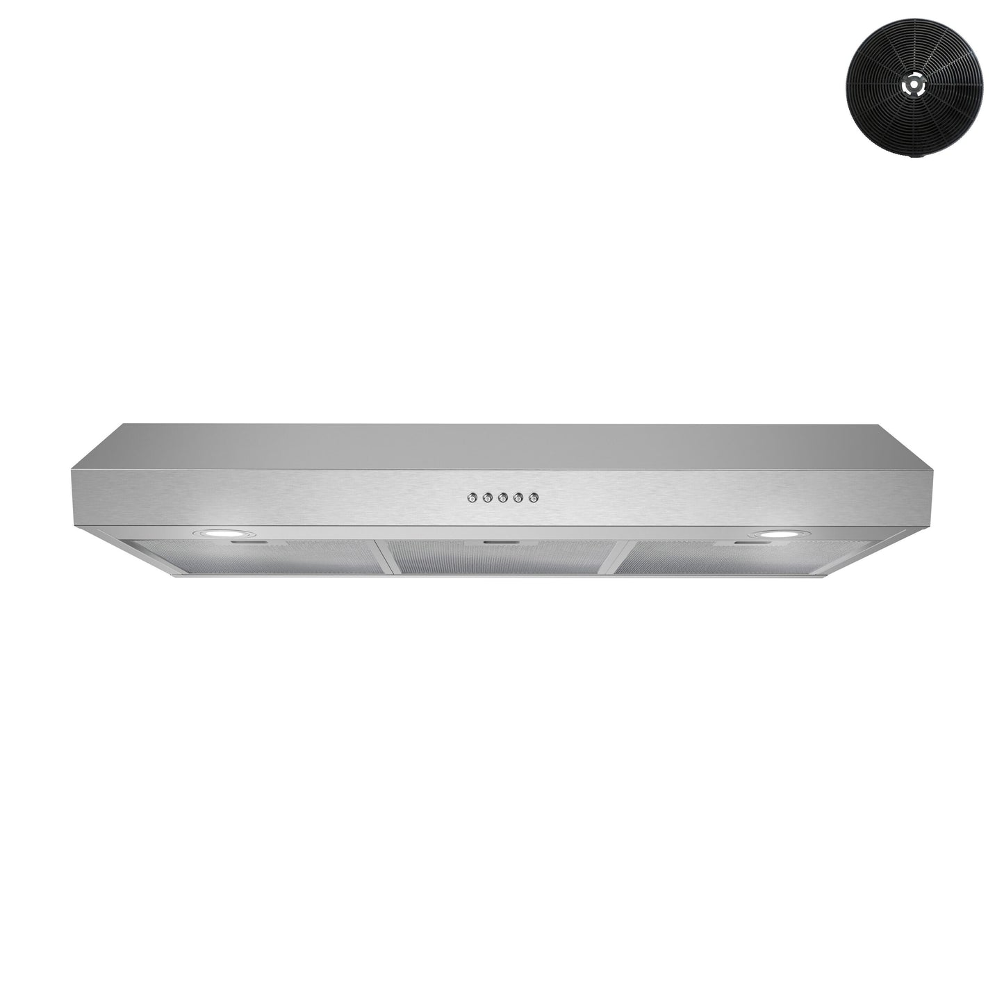 Streamline 36 inch Convertible 165-CFM Stainless Steel Under Cabinet Range Hood with Charcoal Filter