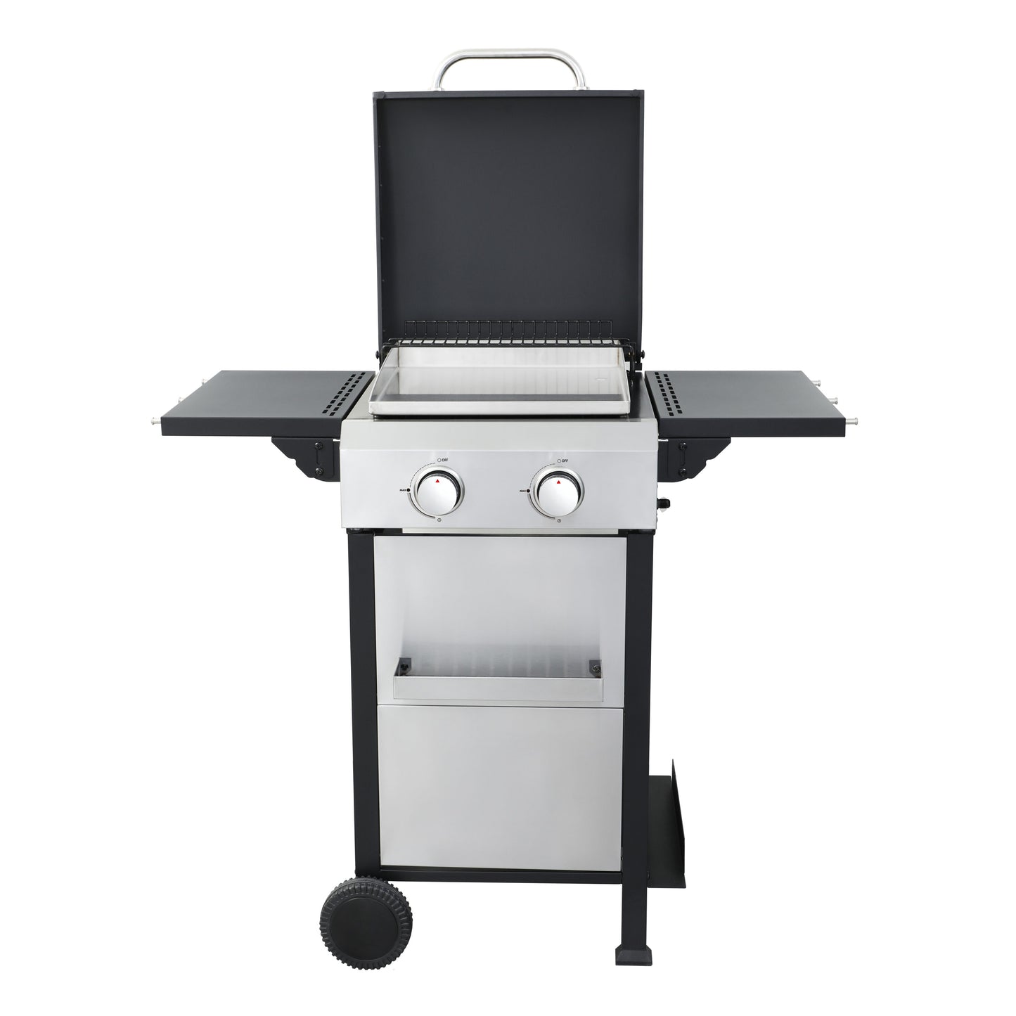 Clihome Black+Silver 2 -Burner Liquid Propane Gas Grill