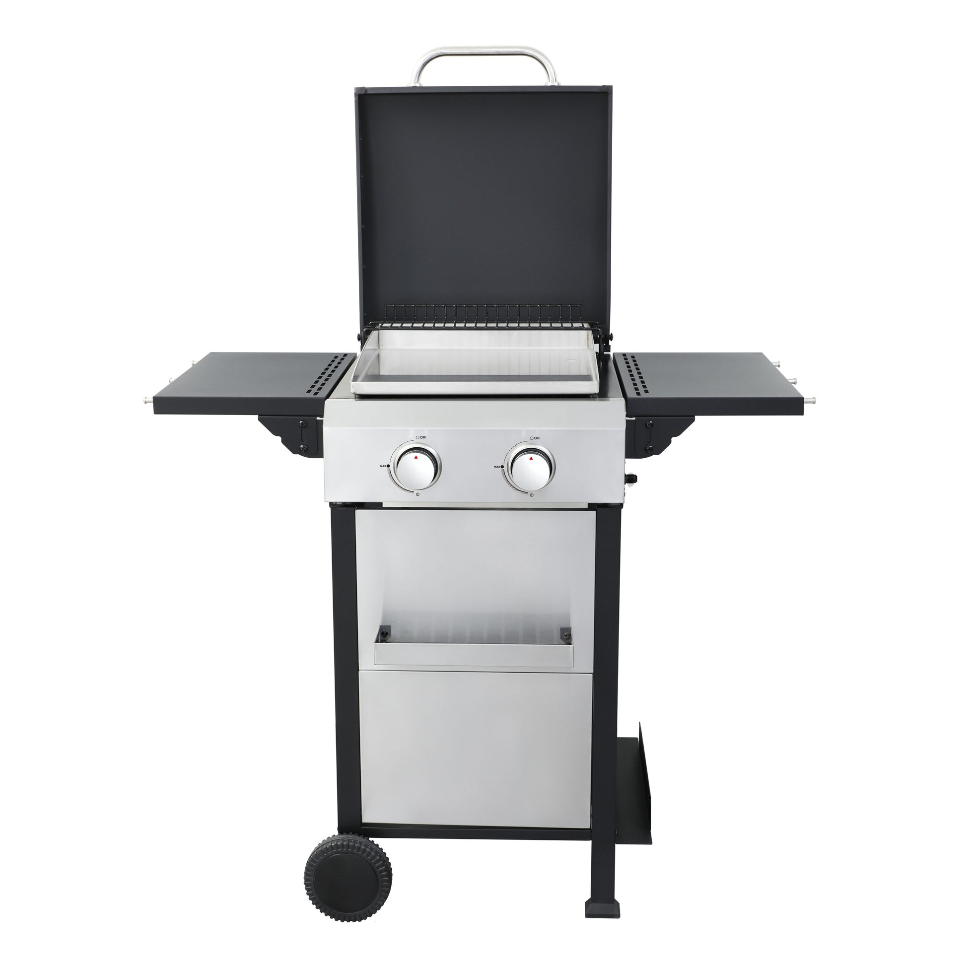 Clihome Black+Silver 2 -Burner Liquid Propane Gas Grill