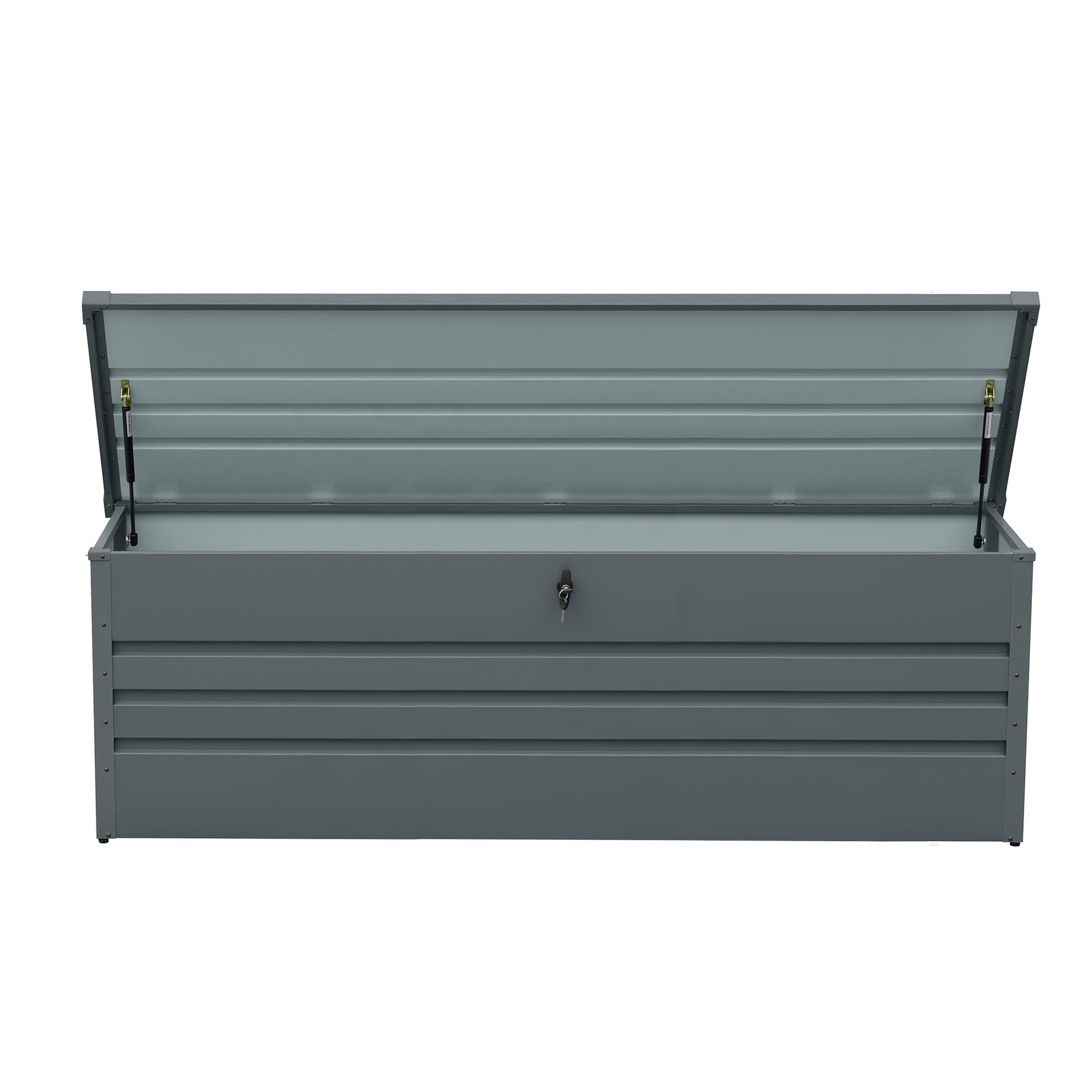 JIMSMAISON 72.8-in L x 32.2-in 260-Gallon Carbon Black Metal Deck Box