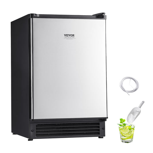 VEVOR 11 LBS Storage Ice Maker 15-lb Ice Per day Cubed Ice Maker ( Stainless Steel )