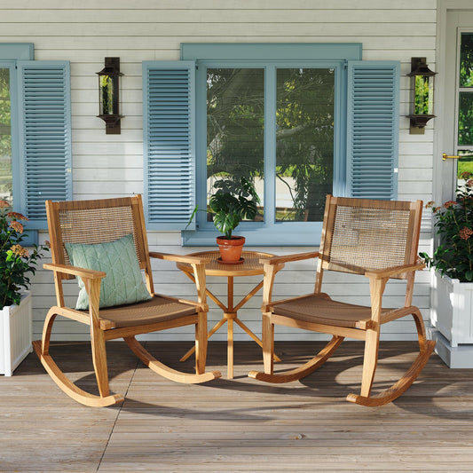 Xspracer 2 -Piece Wicker Patio Conversation Set with Brown