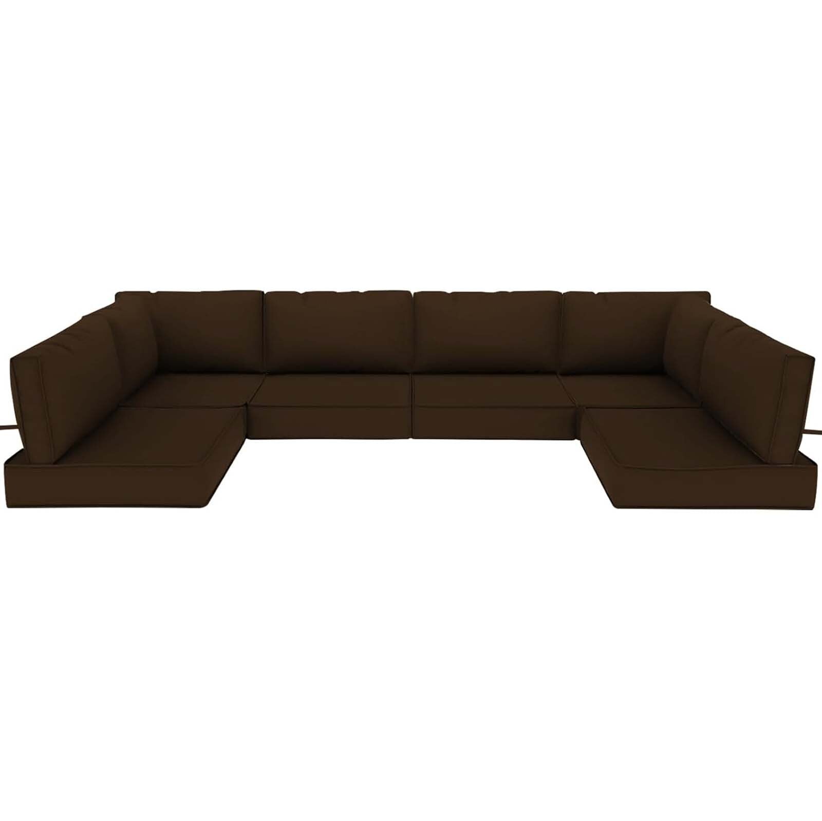 XXLYY 14 Piece Outdoor Sectional Cushions 26.5-in x 26.5-in 14 -Piece Coffee Patio sofa cushion