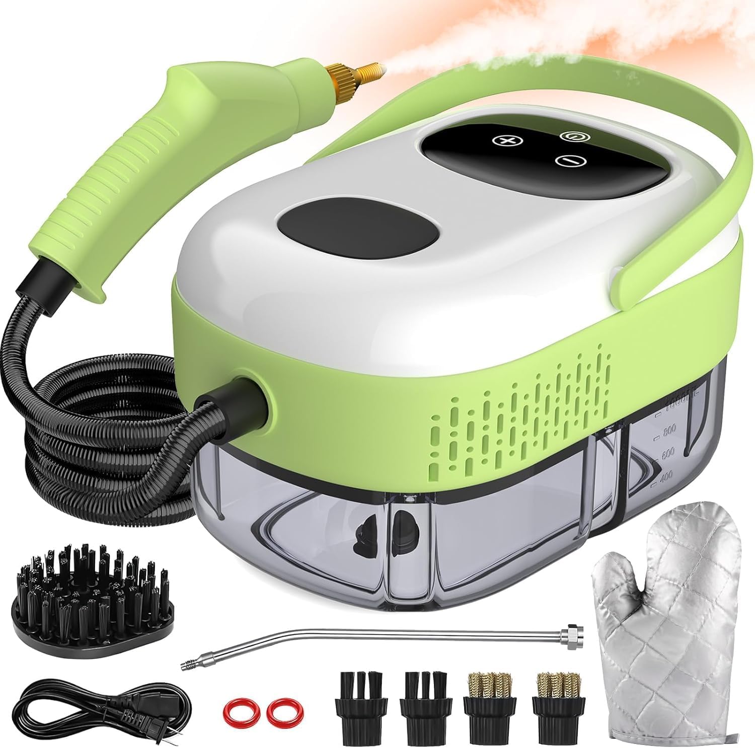 2500W Portable Handheld Steam Cleaner for Car, Large Capacity 10s Fast Heating Steamer for Cleaning with 9 Pieces Accessories, Heavy Duty Plug-and-Play Steam Cleaner for Home|Car|Kitchen|More