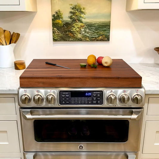 SwallowLiving 30x22 Noodle Board Stove Cover Wood with Handles, Wooden Stovetop Cover Board for Gas Stove and Electric Stove Top, kitchen sink cover for counter space, Acacia