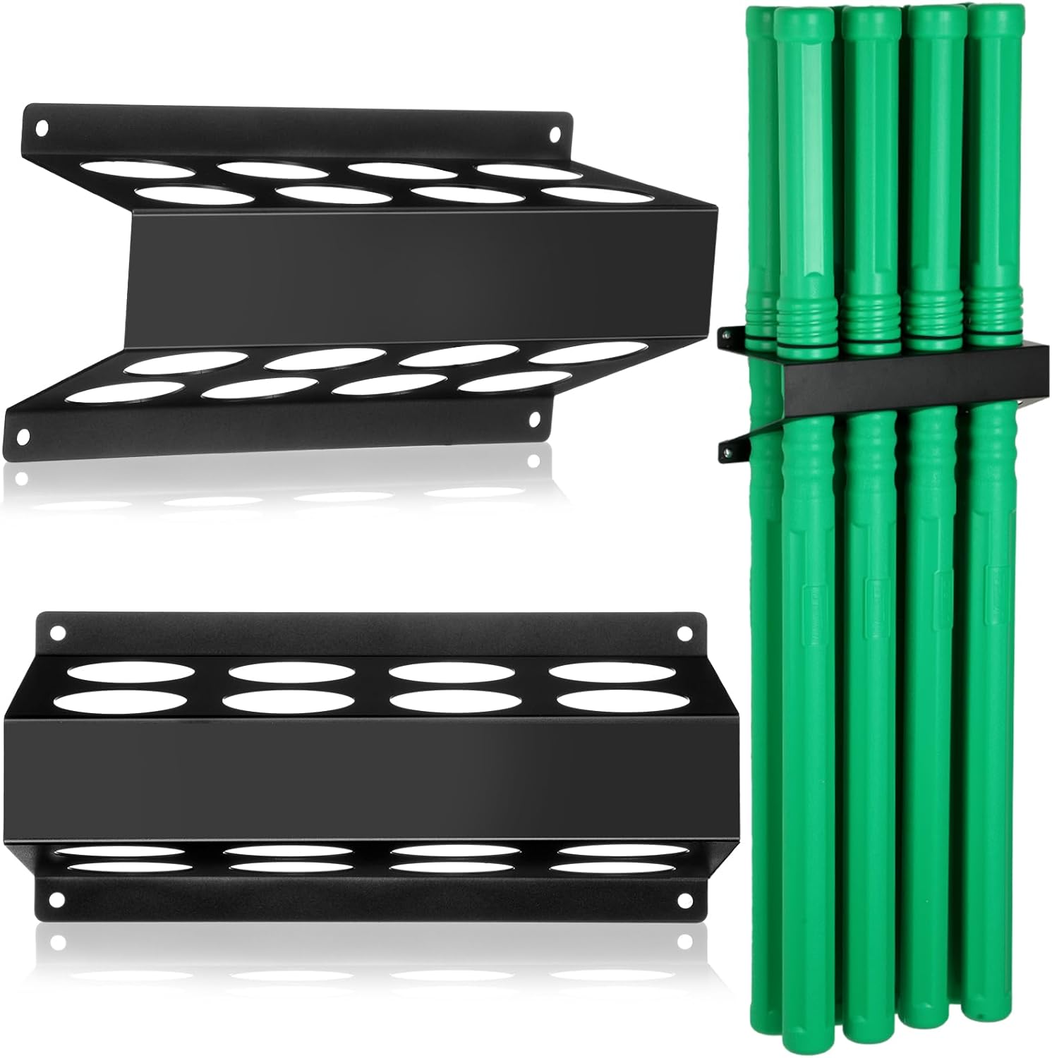 DoubleFill 9 Pcs Welding Rod Storage Set 8 Slot Tig Welding Filler Rod Holder with 8 Pcs 40 Inch Tungsten Electrode Storage Tubes Wall Mount Organizer Welder Tools Supplies