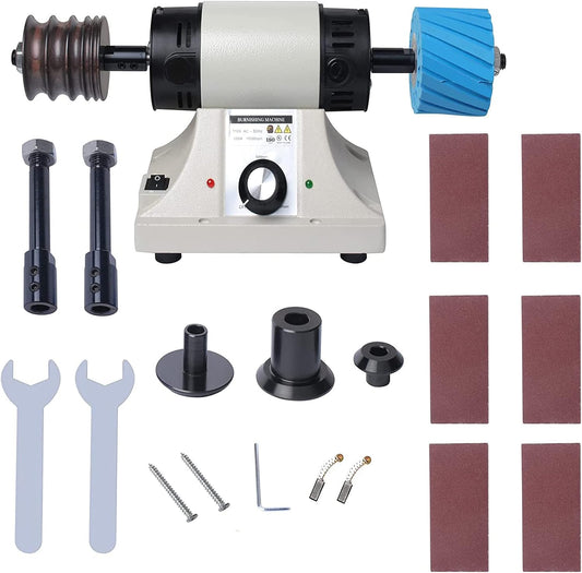 Leather Polishing Burnishing Machine, Leather Edge Grinding Kit Adjustable Rosewood Grinding Head Sander Buffing Motor for All Vegetable Tanned Leather 8000rpm 110V
