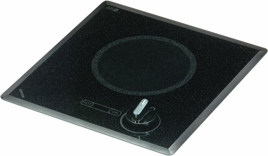 Kenyon B41598 6-1/2-Inch Mediterranean Single Burner Cooktop with Analog Control UL, 208-volt, Black