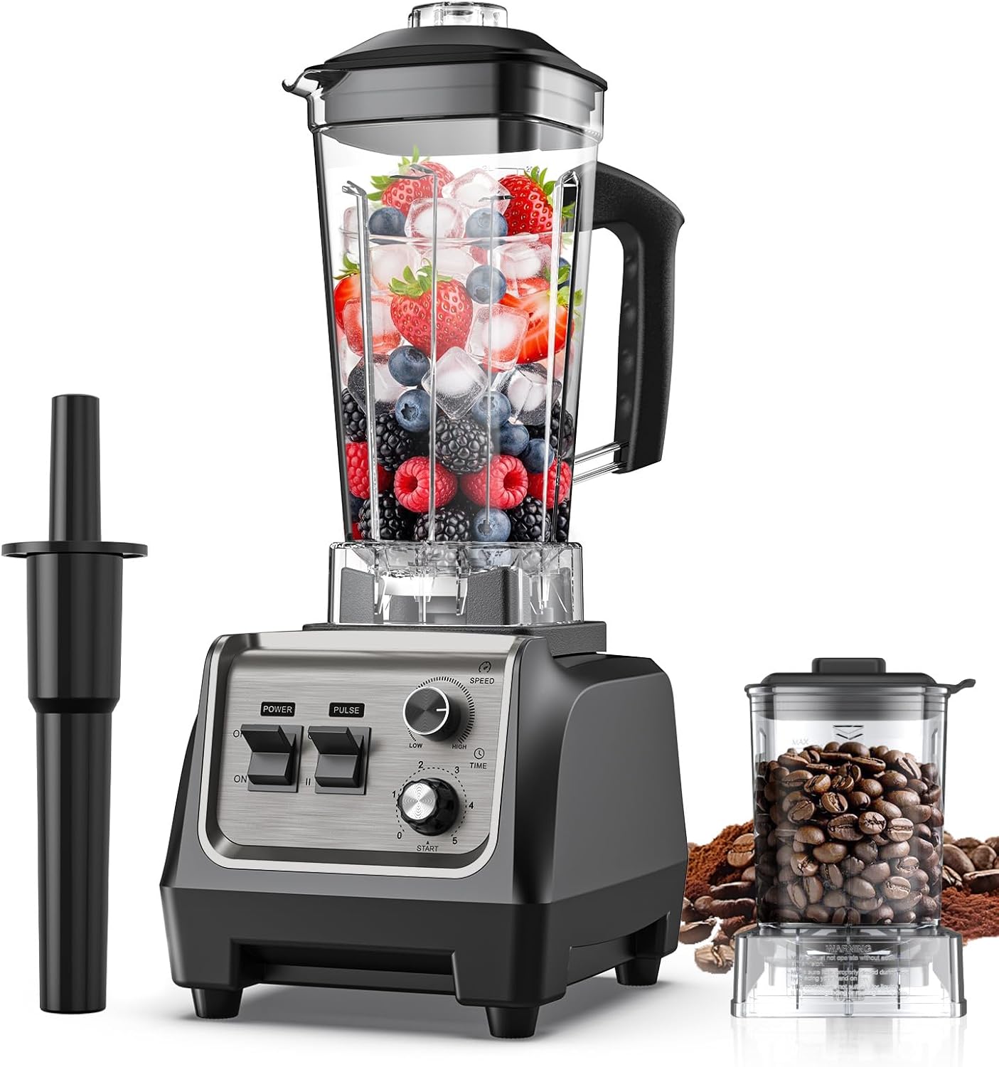 H-Duka 1800W Smoothie Blender and Grinder Combo 70OZ Large Capacity Countertop Blenders for Kitchen High Speed Blender for Smoothies Ice Crushing Frozen Drinks Puree