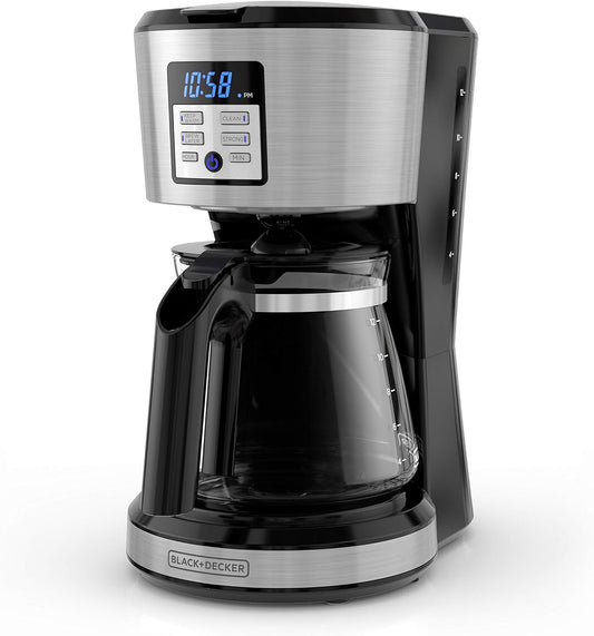 BLACK+DECKER 12-Cup Coffeemaker, Programmable, Exclusive VORTEXTM Technology, CM1331S-1