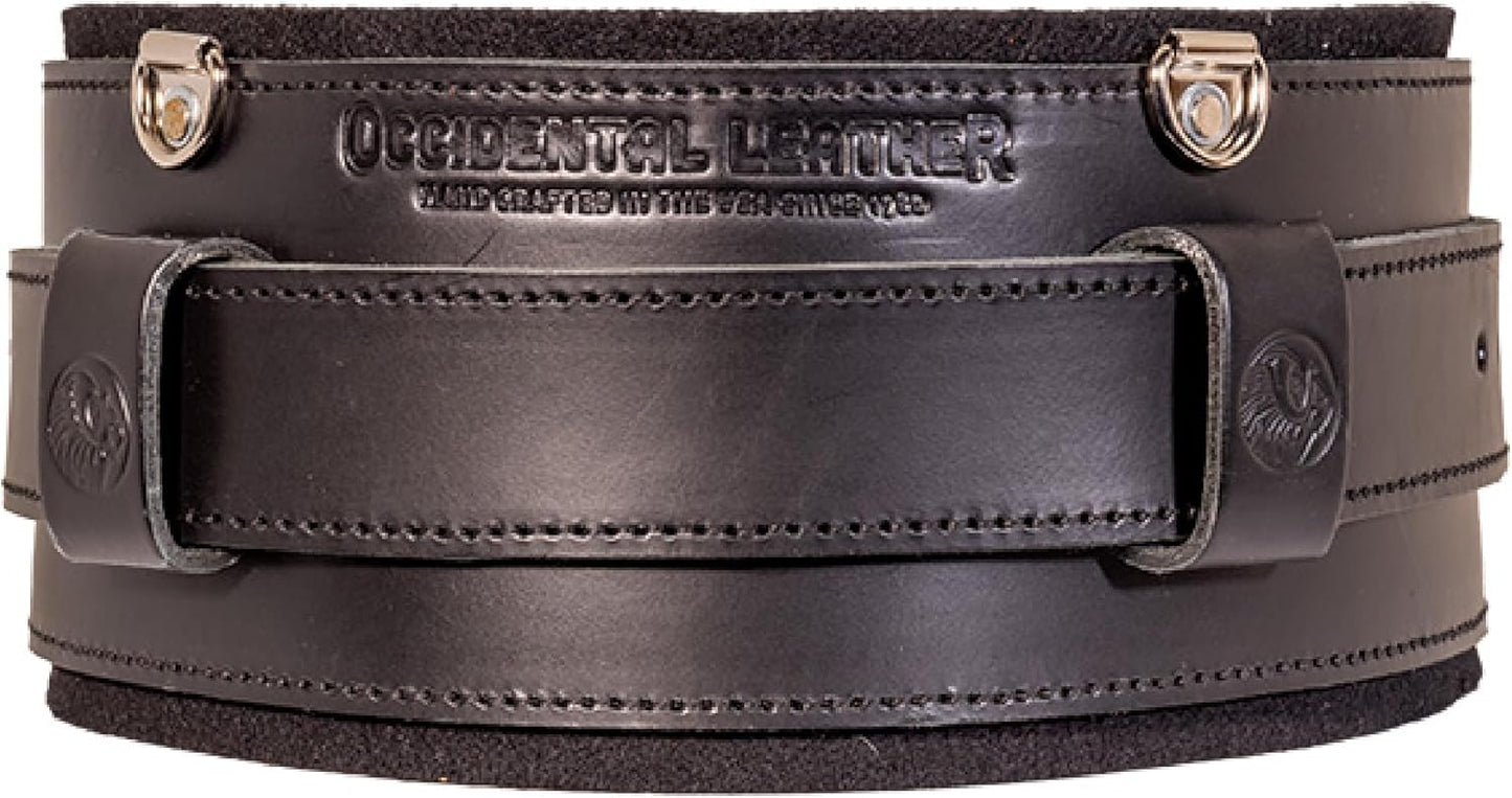 Occidental Leather Stronghold Comfort Belt System - Small, Black - Wide 5” Belt for More Back Support - Heavy-Duty Buckles & Belt Loops to Minimize Bag Sliding - Made in USA