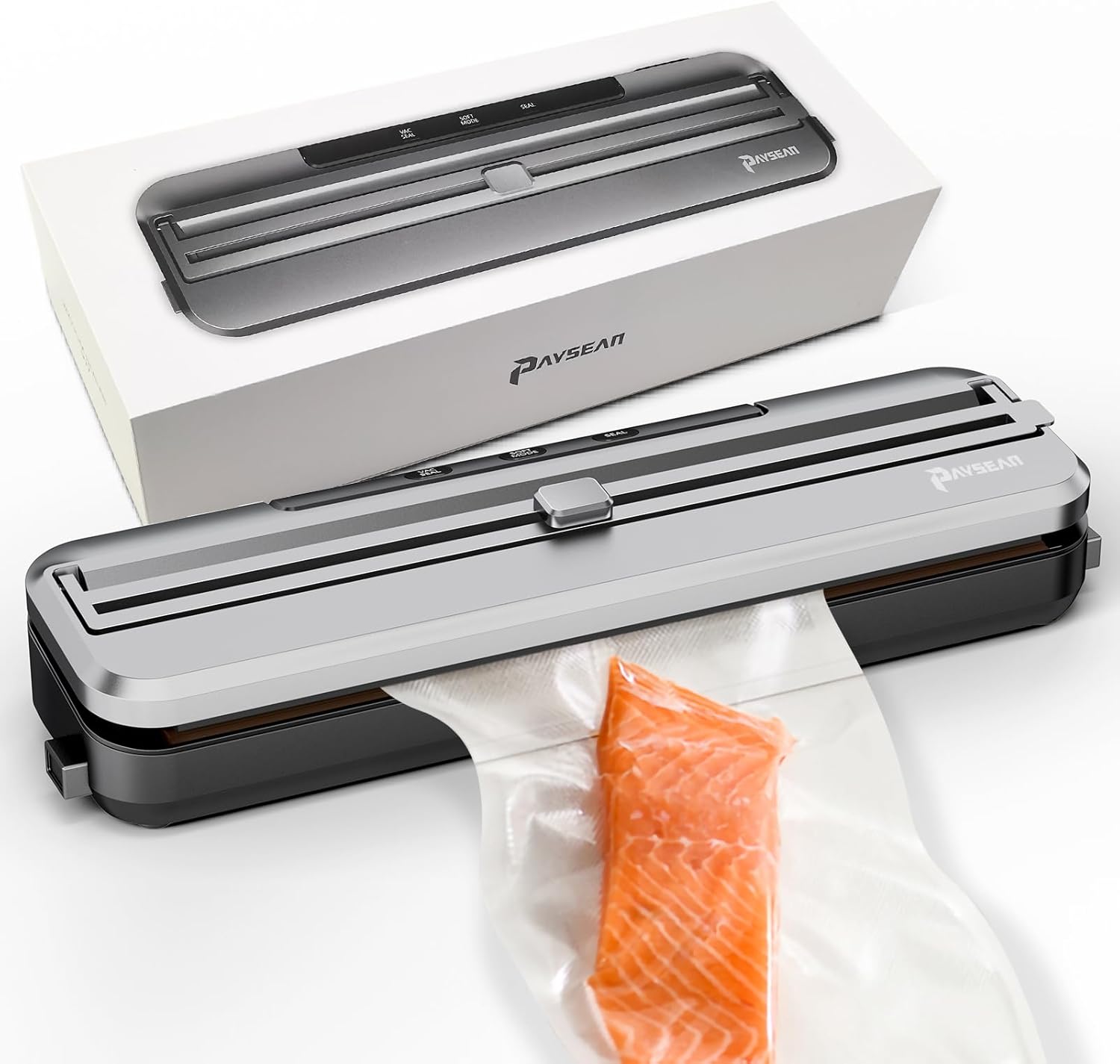 [2025 New] Vacuum Sealer Machine for Food, 4-in-1 Automatic Food Vacuum Sealer for Food Storage with Built-in Cutter & 30 Bags – Airtight Sealing Machine for Meat, Vegetables, Fruits, Snacks
