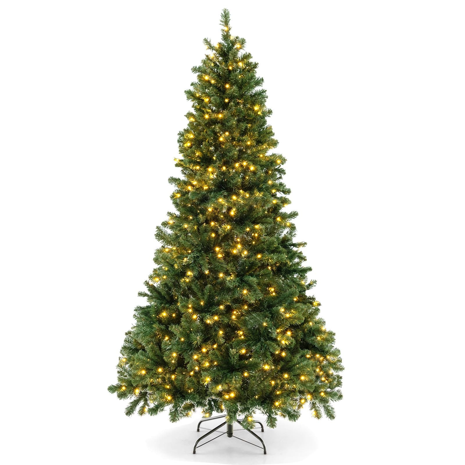 LIVIZA 7-ft Pre-lit Artificial Christmas Tree with White LED Lights