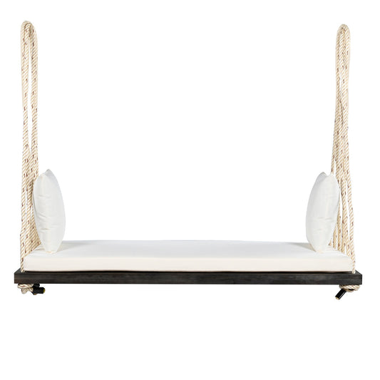 Bybafun 2 -person Brown Outdoor Swing