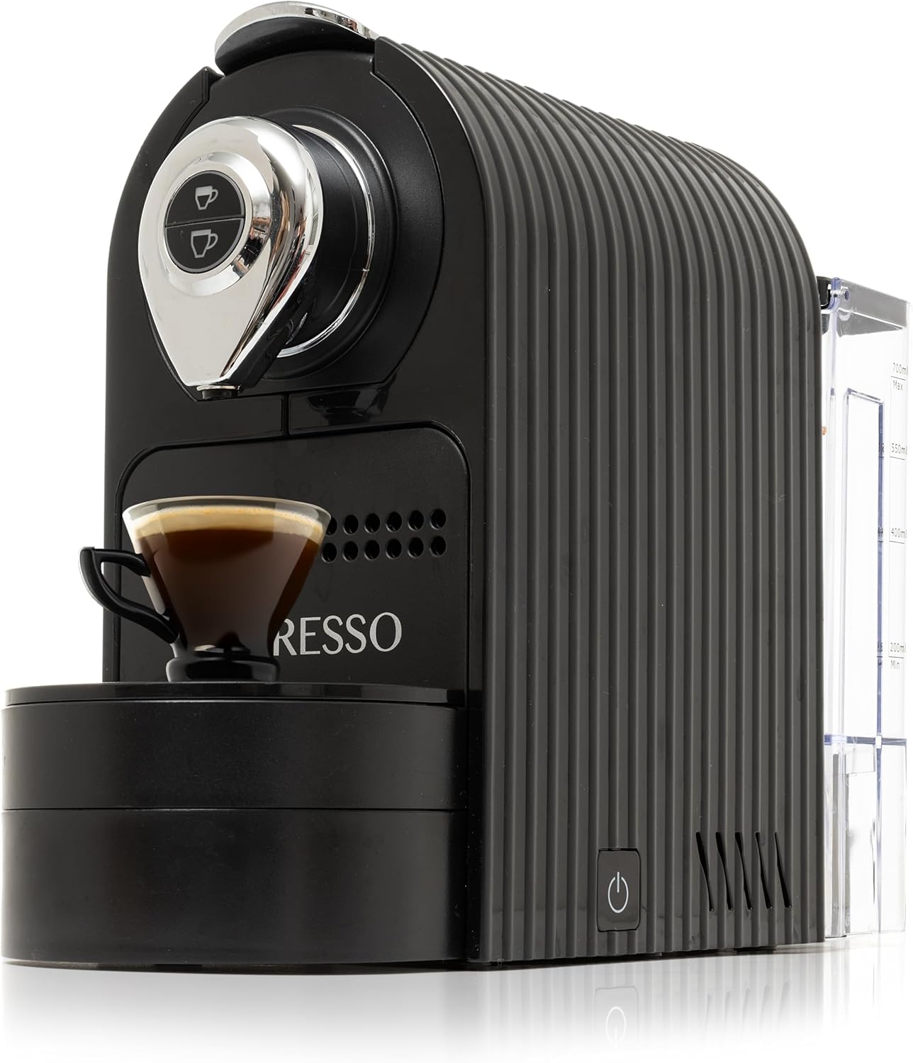 Mixpresso Black Espresso Coffee Machine \u2013 Compact 1400W Single Serve Coffee Maker Compatible with Nespresso OriginalLine Capsules, One-Touch Operation, 19-Bar Italian Pump, 27oz Water Tank