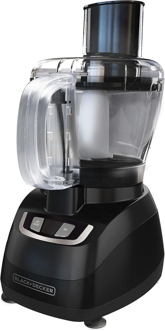 BLACK+DECKER FP1600B 8-Cup Food Processor with Stainless Steel Blade, Black