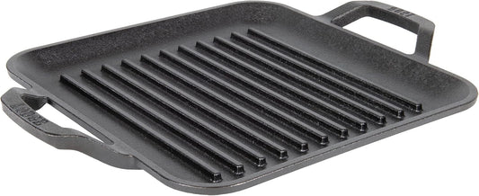 Lodge Cast Iron Chef Collection Square Grill Pan, Pre-Seasoned - 11 in