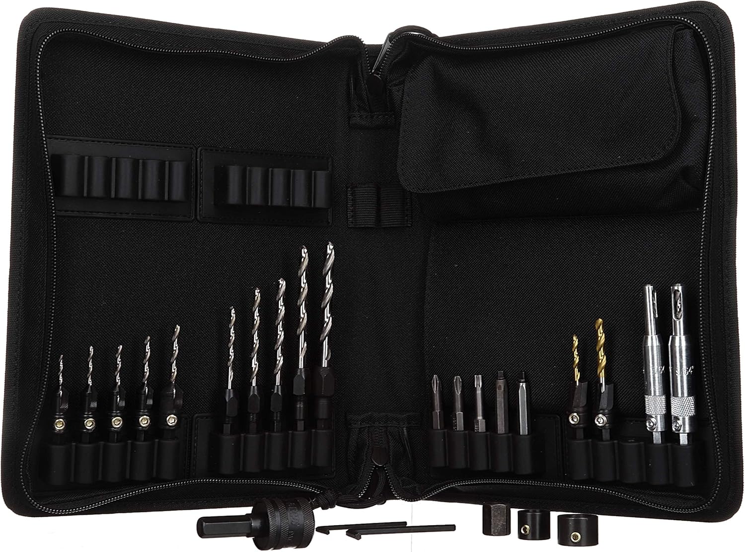 Make it Snappy Deluxe Tool Book - Builders Kit, 5-Pc Countersinks, Drill Adapters, Driver Bits, Depth Stop, Chuck, Counterbores, Hinge Bits